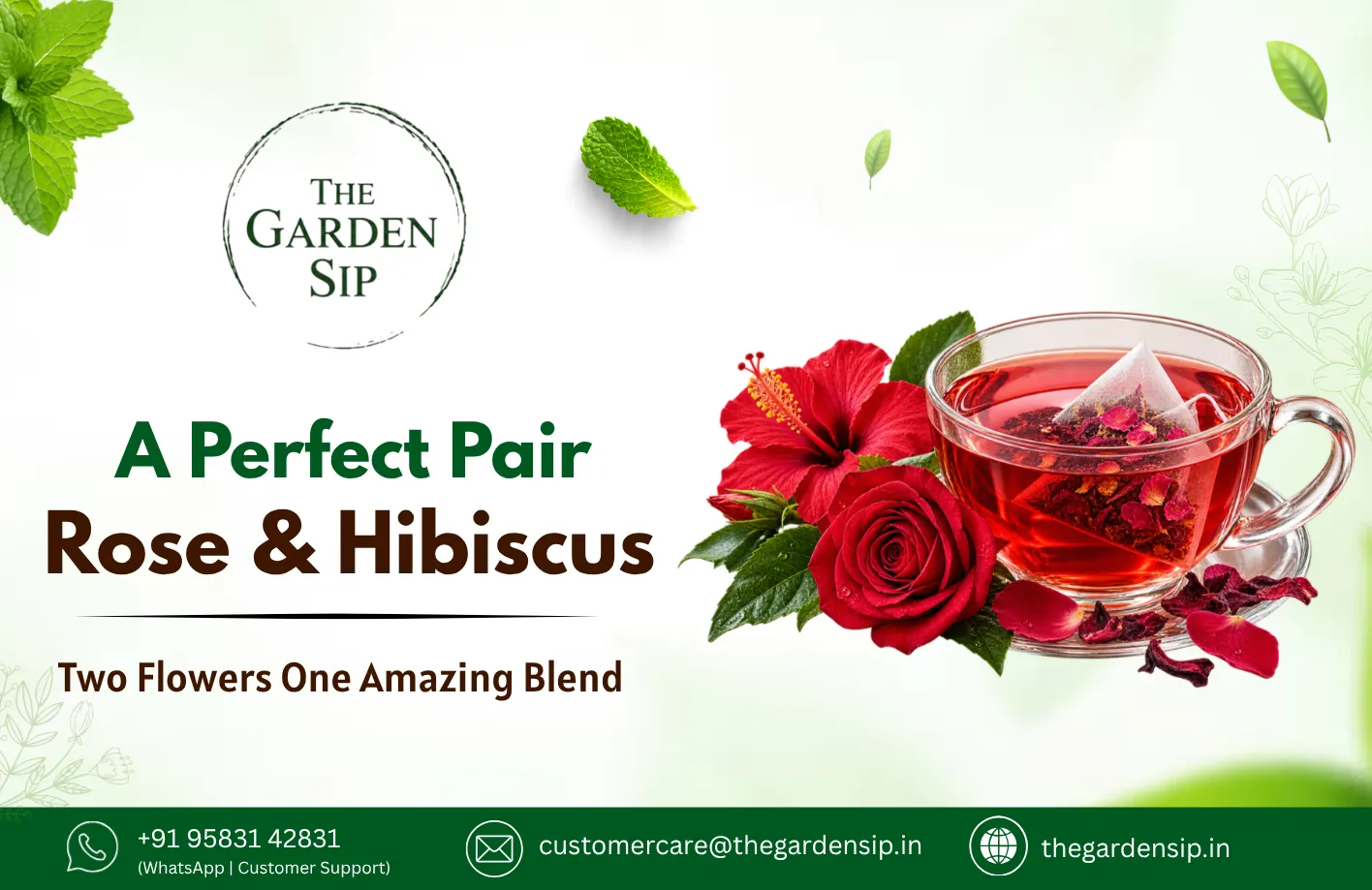 Rose & Hibiscus: Two Flowers, One Perfect Blend - The Garden Sip blog post